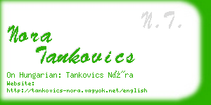 nora tankovics business card